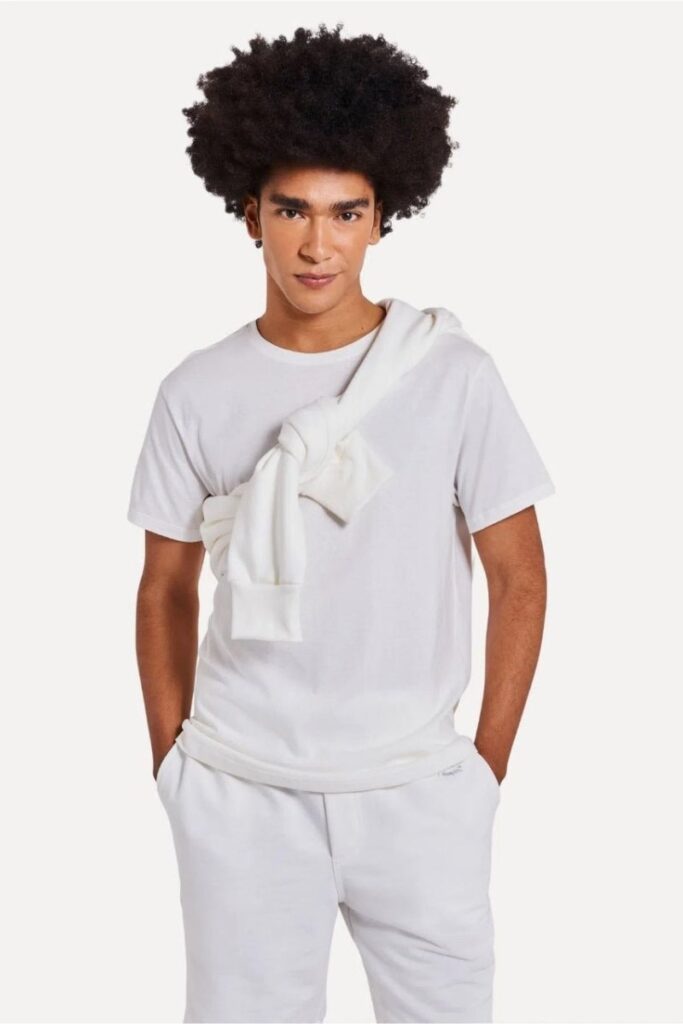 Camiseta Simples Mc Gola Careca Simples Off White