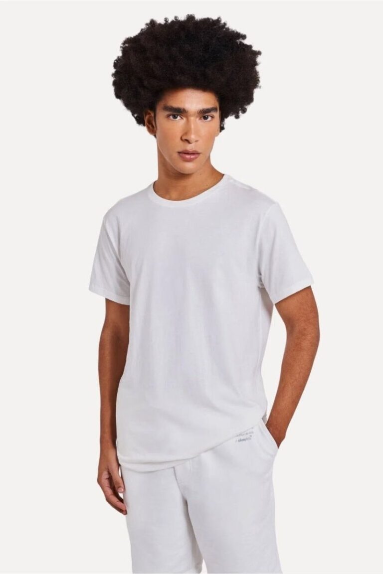 Camiseta Simples Mc Gola Careca Simples Off White