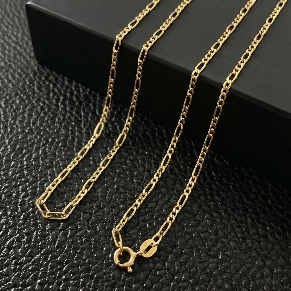 CORRENTE 3 POR 1 FECHO BOIA (2MM) — BANHADA A OURO 18K