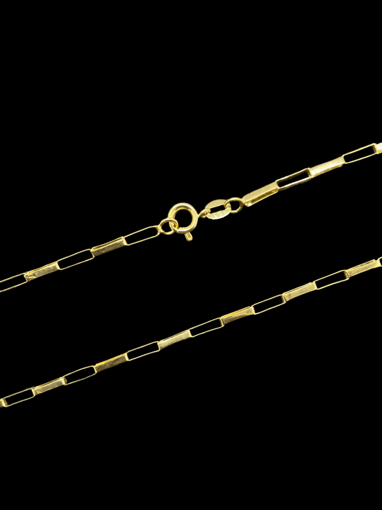 CORRENTE ELO QUADRADINHO (2MM) - BANHADA A OURO 18K