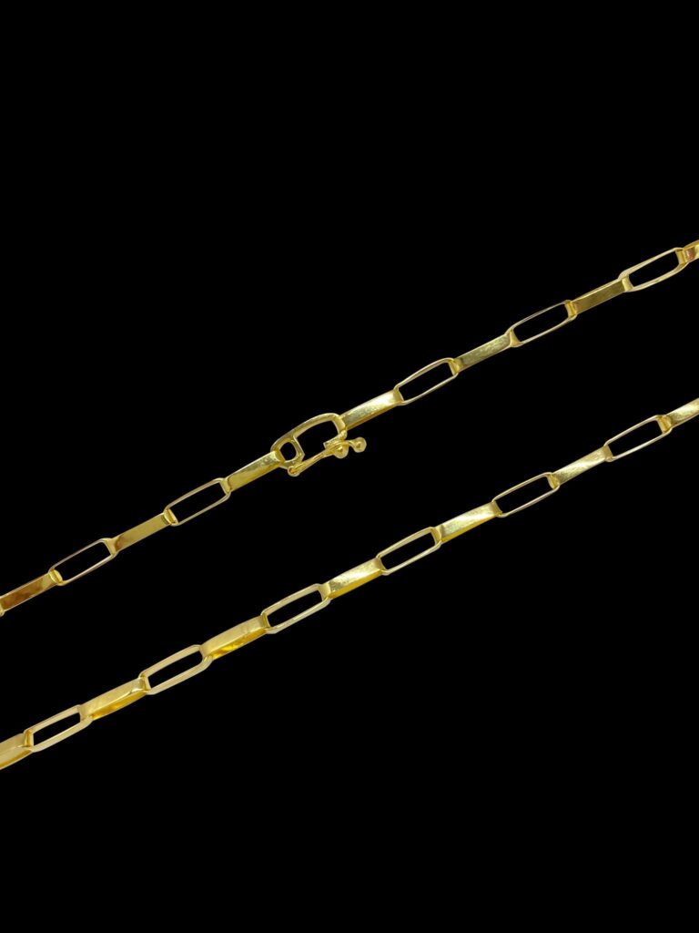 CORRENTE ELO REDONDINHO (3MM) — BANHADA A OURO 18K