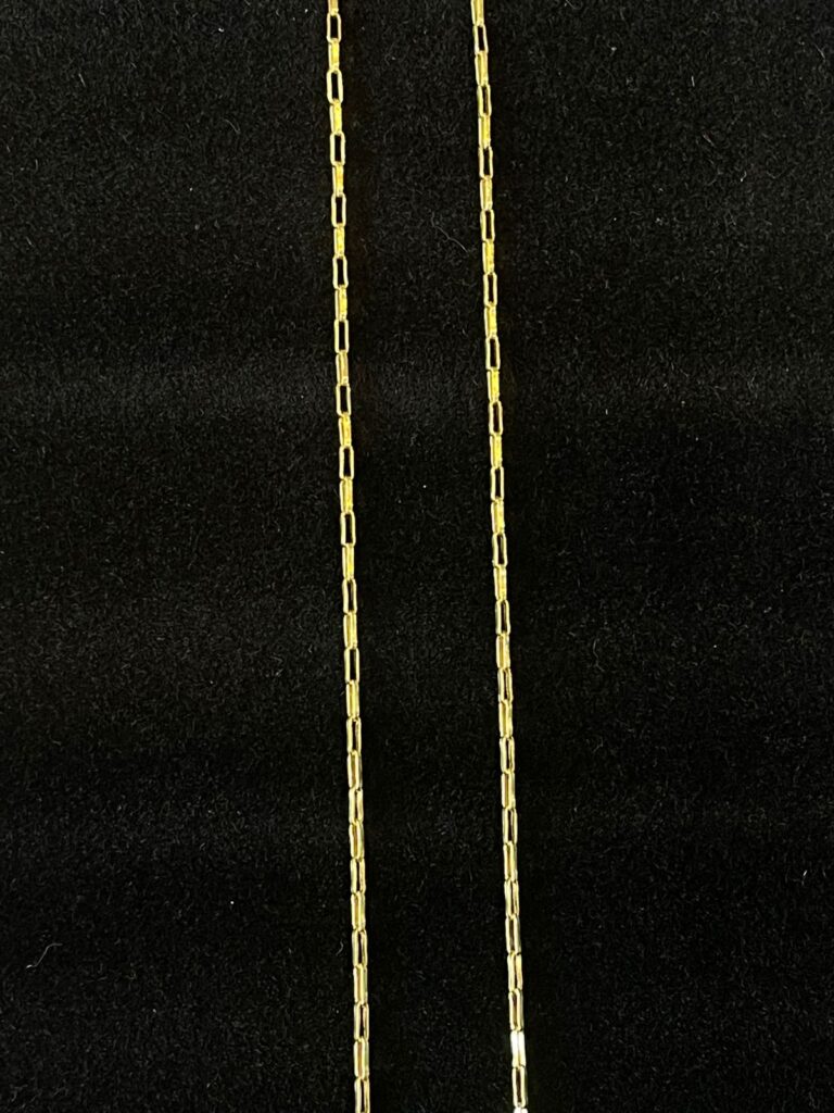 CORRENTE ELO REDONDINHO FECHO BOIA (3MM) -3,9G — 70CM — BANHADA A OURO 18K