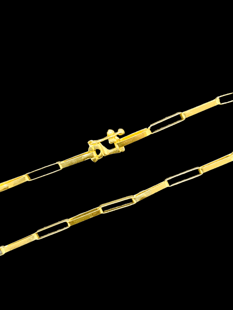 CORRENTE ELO REDONDINHO FECHO LATERAL- BANHADA A OURO 18K