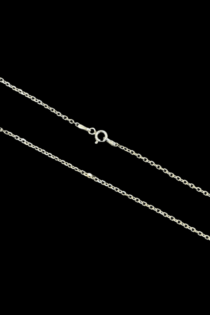 CORRENTE PRATA ITALIANA MACIÇA 925 ELO CADEADO 1MM/4,5G/70CM